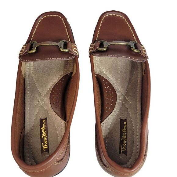 Thom McAn Gavyn Brown Leather Women's Loafers (Size 5.5W) - Picture 5 of 10